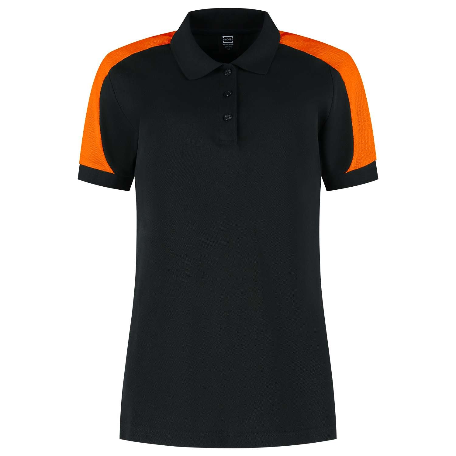 Tricorp Poloshirt Bicolor Redefined Dames 206108 Zwart-Oranje