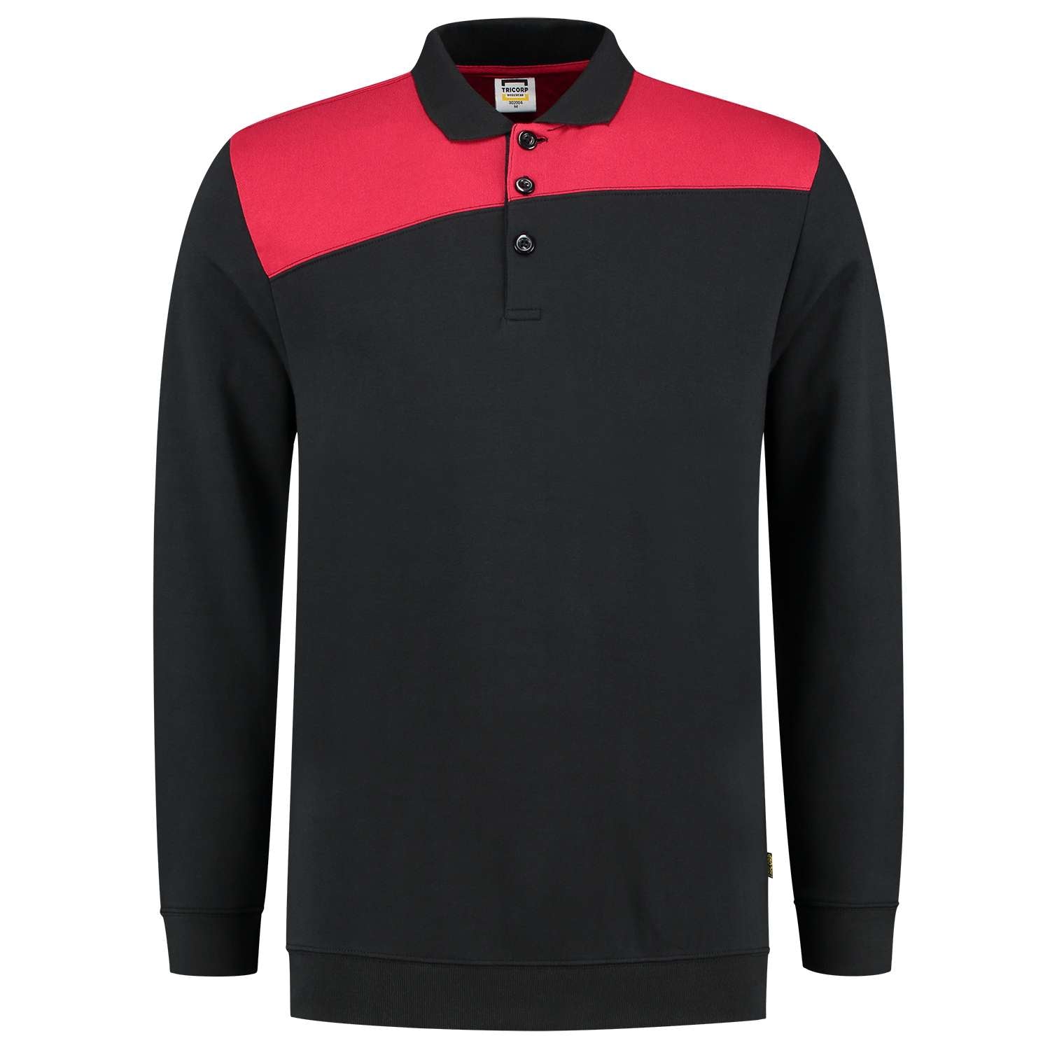 Tricorp Polosweater Bicolor Naden 302004 Zwart-Rood