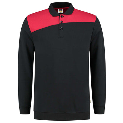 Tricorp Polosweater Bicolor Naden 302004 Zwart-Rood