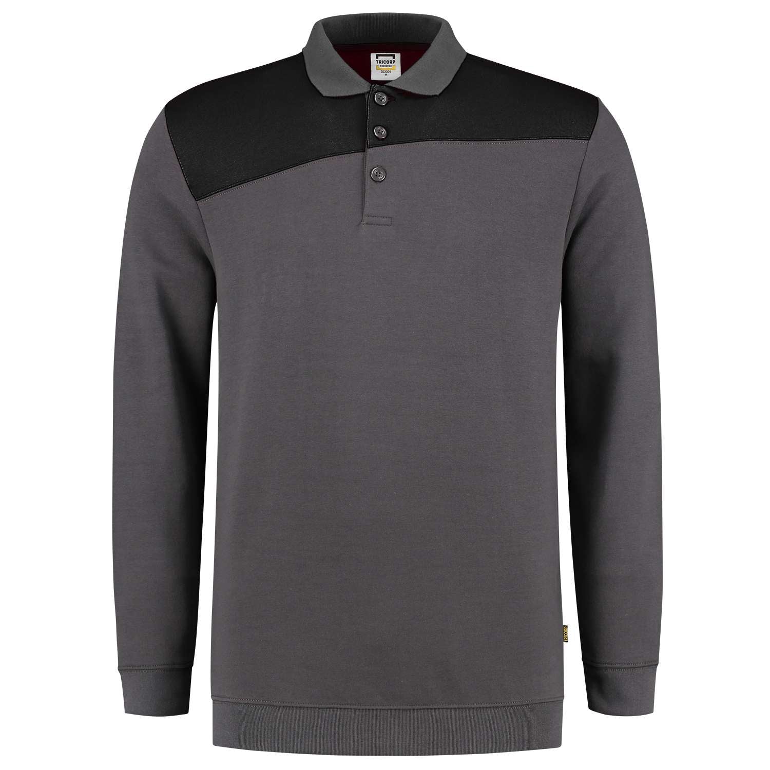 Tricorp Polosweater Bicolor Naden 302004 Grijs-Zwart