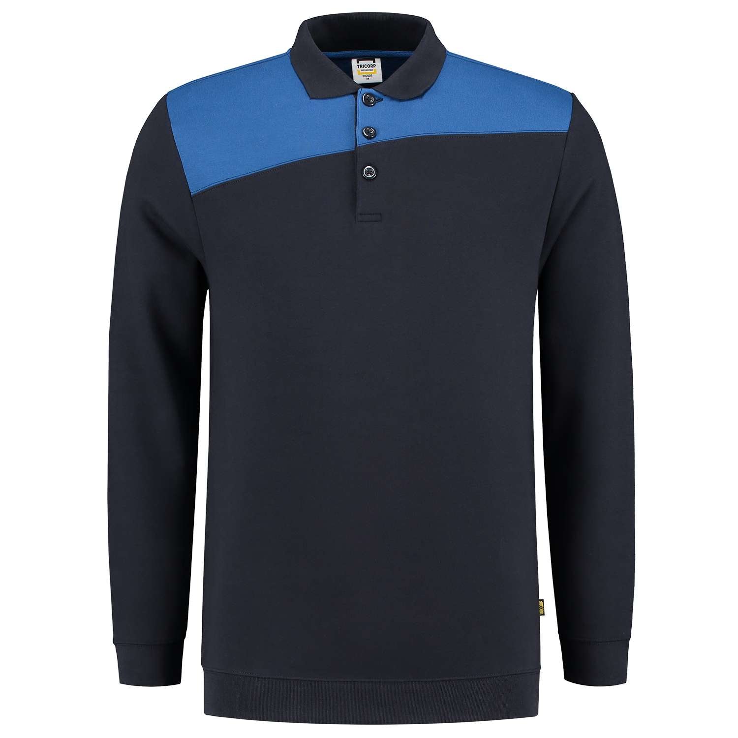 Tricorp Polosweater Bicolor Naden 302004 Navy-Kobaltblauw