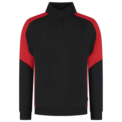 Tricorp Zip Sweater Bicolor Redefined 306111 Zwart-Rood