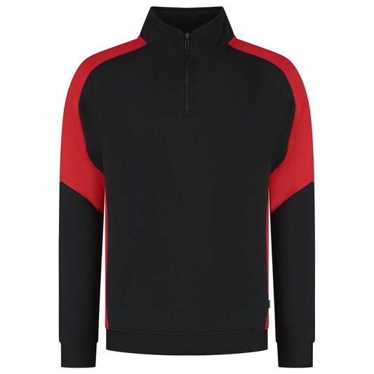 Tricorp Zip Sweater Bicolor Redefined 306111 Zwart-Rood