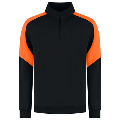 Tricorp Zip Sweater Bicolor Redefined 306111 Zwart-Oranje