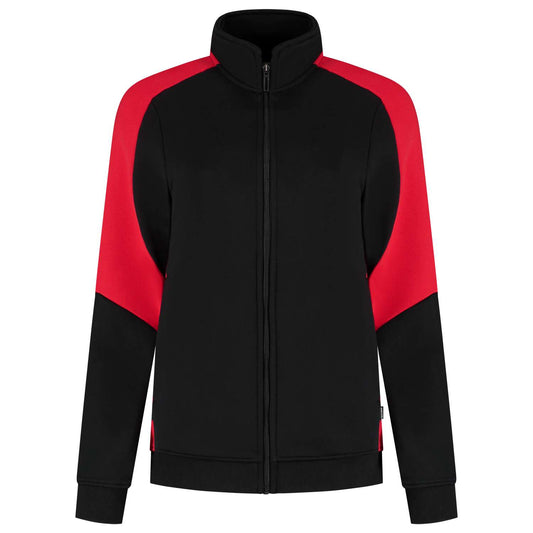 Tricorp Sweatvest Bicolor Redefined Dames 306122 Zwart-Rood