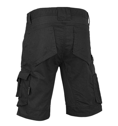 4-Work Korte werkbroek stretch Marbella zwart achterkant