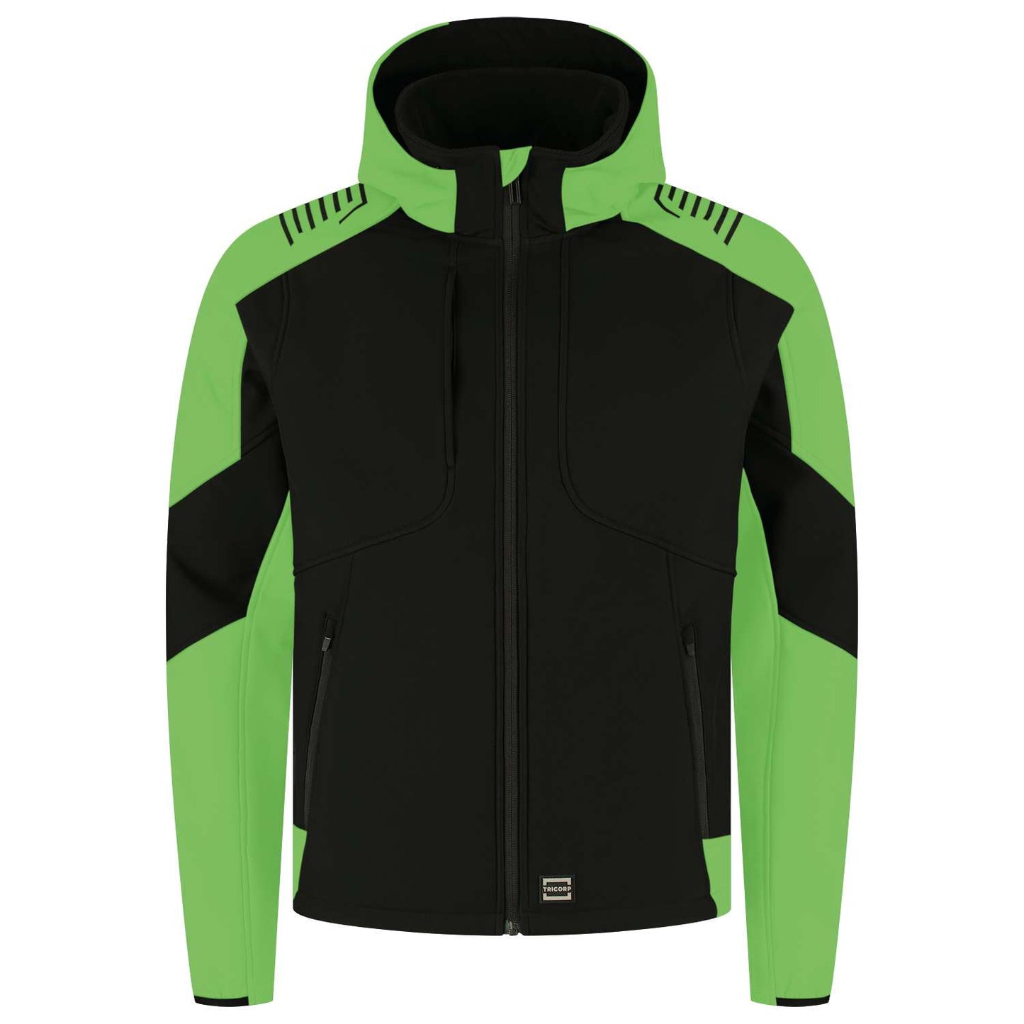 Tricorp Softshell Capuchon Bicolor Redefined 406118 Zwart-Groen