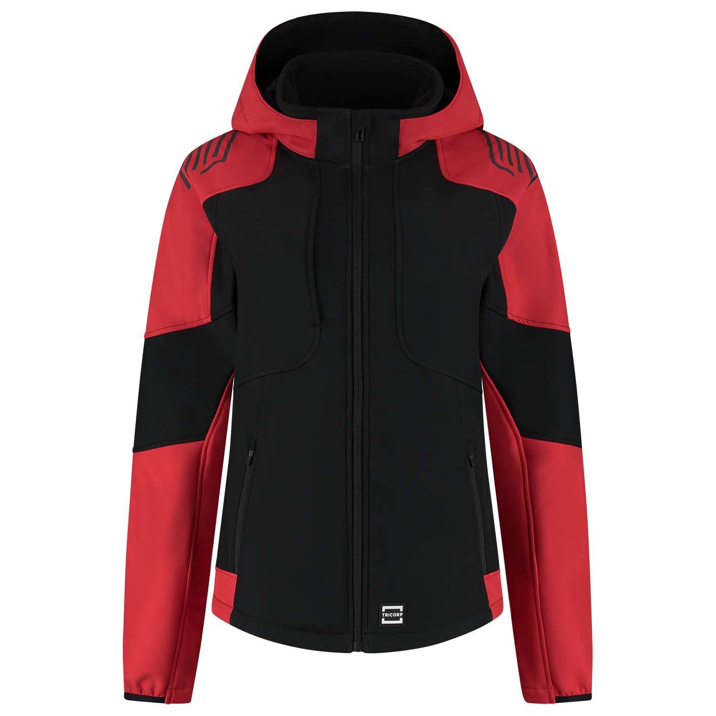 Tricorp Softshell Capuchon Bicolor Redefined Dames 406119 Zwart-Rood