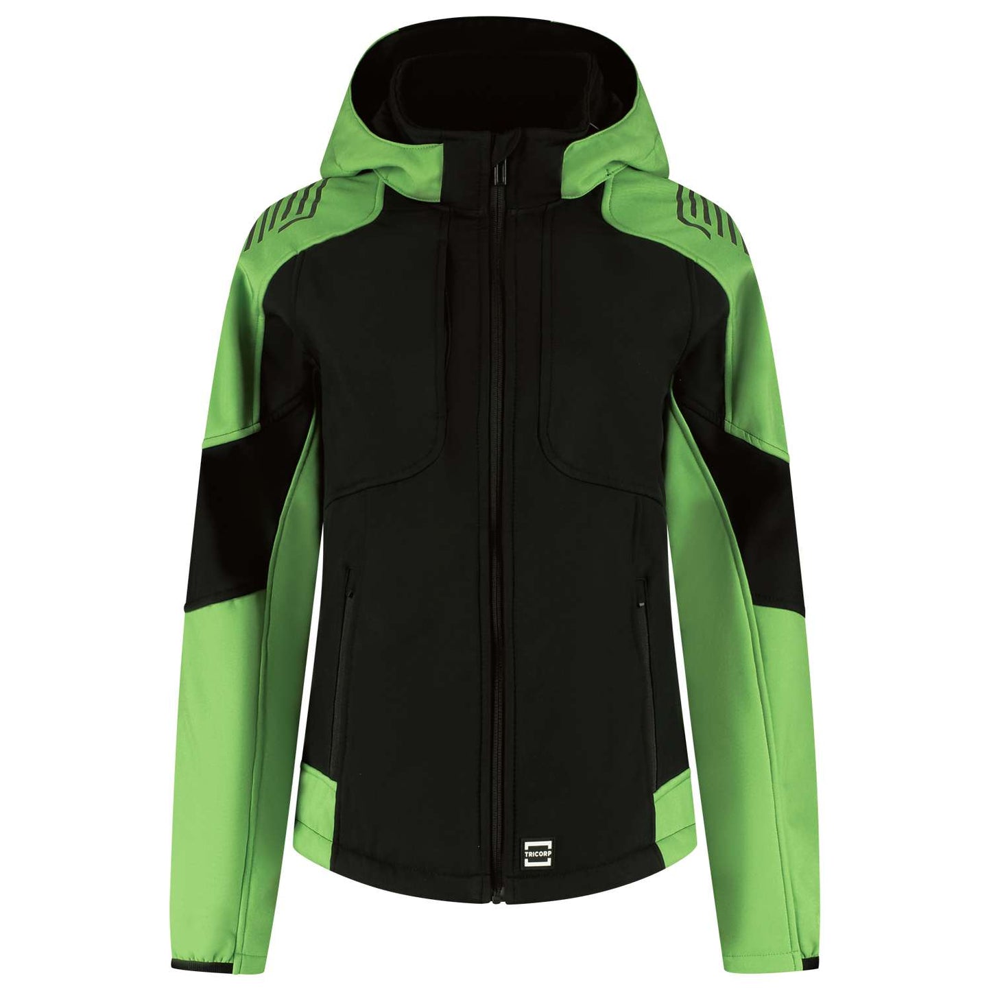 Tricorp Softshell Capuchon Bicolor Redefined Dames 406119 Zwart-Groen