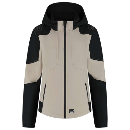 Tricorp Softshell Capuchon Bicolor Redefined Dames 406119 Khaky-Zwart