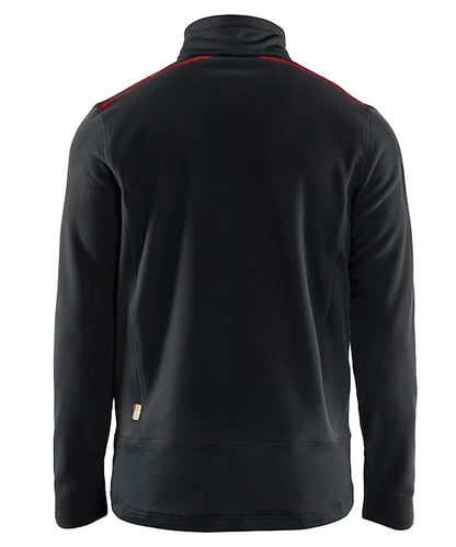 Blaklader Fleecevest 4765 zwart-rood achterkant