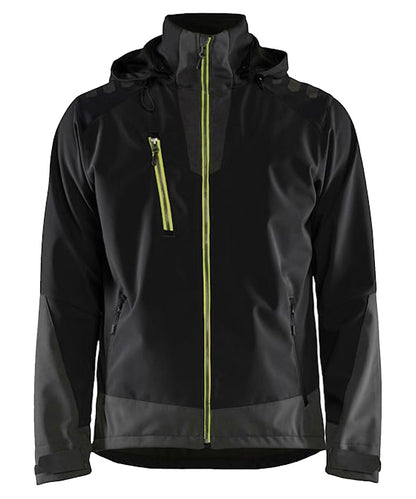Blaklader Softshell Jas 4749 zwart-geel