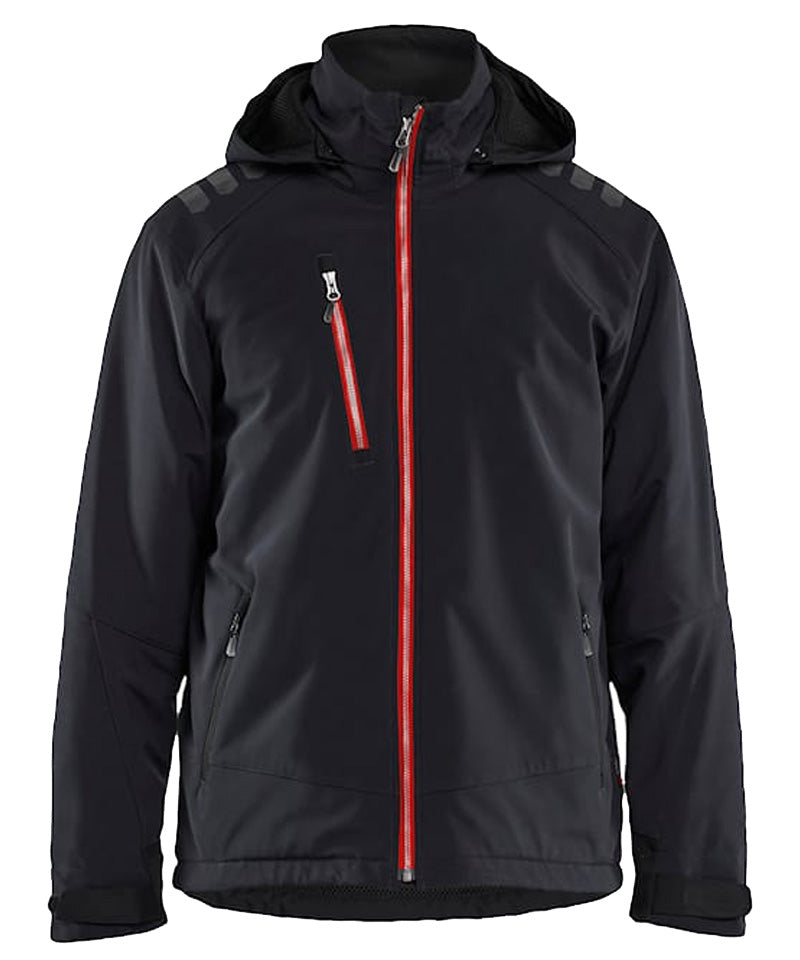 Blaklader softshell Jas gevoerd 4750 zwart-rood