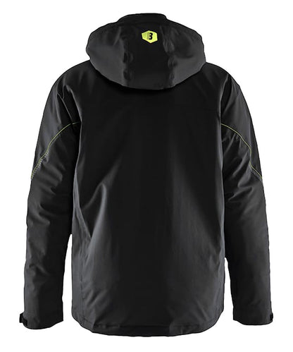 Blaklader winterjas 4-Way stretch 4484 wart-geel achterkant