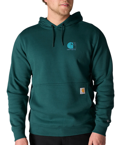 Carhartt Force hoodie groen aan foto voorkant