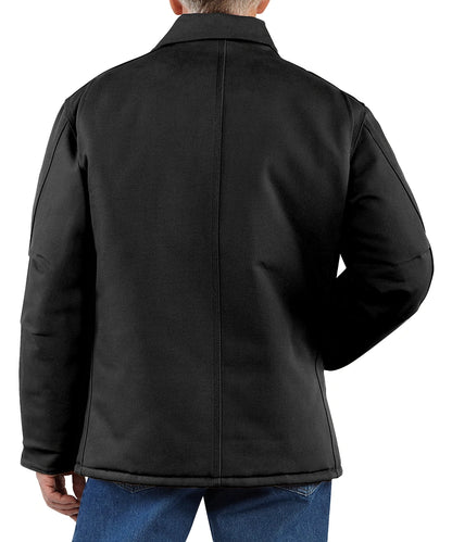 Carhartt gevoerde werkjas 106674 achterkant model aan zwart