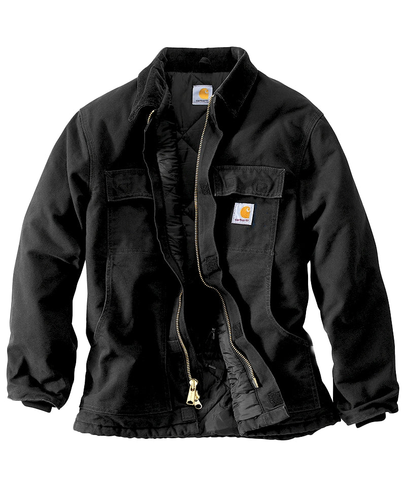Carhartt gevoerde werkjas 106674 voorkant zwart