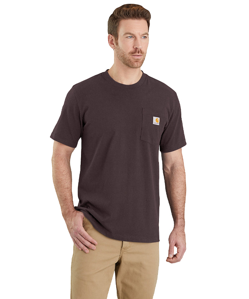 Carhartt t-shirt met borstzak K87 Dark-Sepia