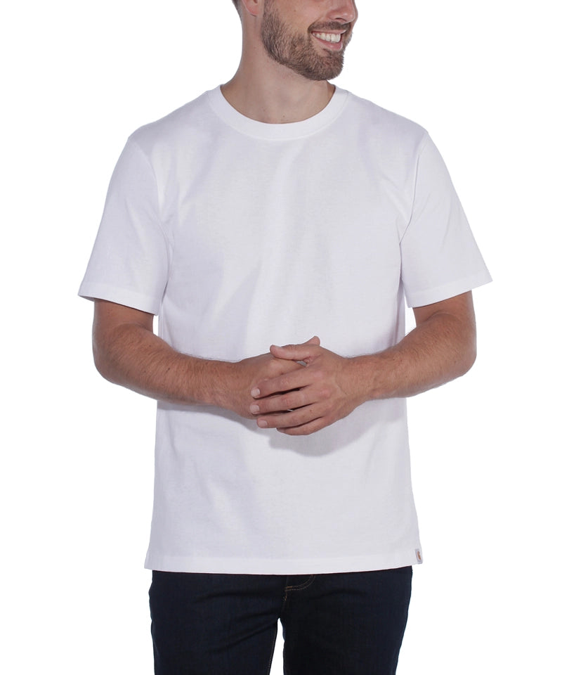 Carhartt t-shirt Basic wit aan voorkant
