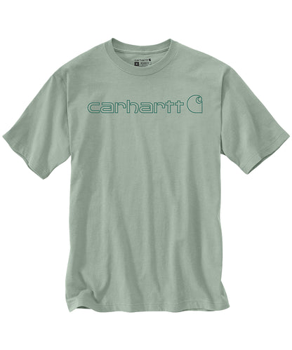 Carhartt t-shirt core relaxed fit mintgroen voorkant