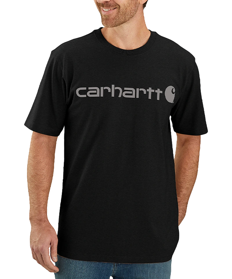 Carhartt Dearborn Relaxed Logo T-Shirt voorkant aan