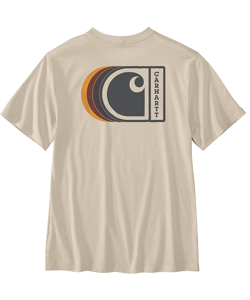 Carhartt t-shirt relaxed fit TK7048 wit achterkant