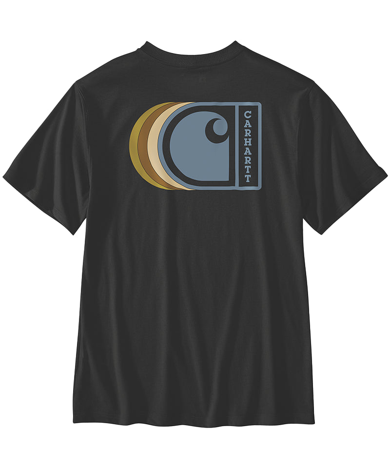 Carhartt t-shirt relaxed fit TK7048 zwart achterkant
