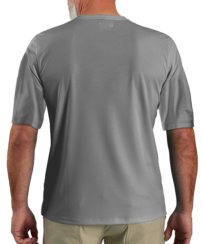 Carhartt Force Sun Defender™ Relaxed Logo T-Shirt grijs aan foto achterkant