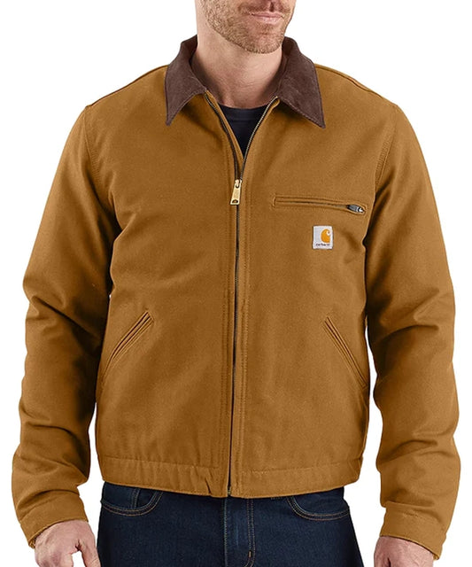 Carhartt iconic Detroit jas 103828 Bruin aan model