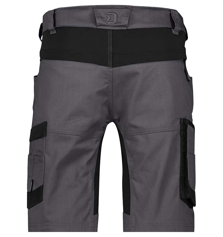 Korte werkbroek Dassy Axis stretch grijs achterkant