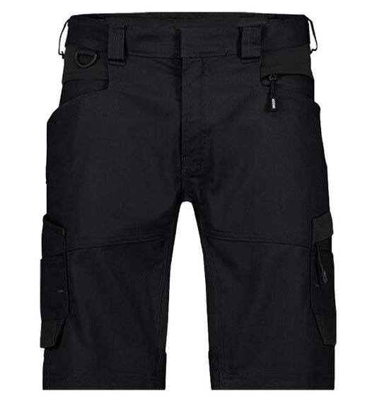 Korte werkbroek Dassy Axis stretch zwart voorkant