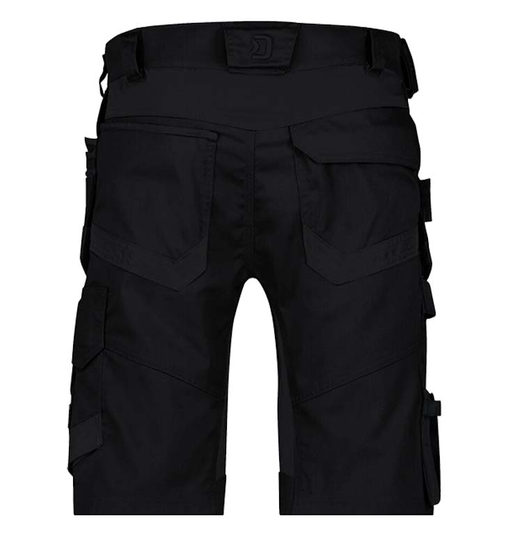 Korte werkbroek Dassy Trix Next zwart achterkant