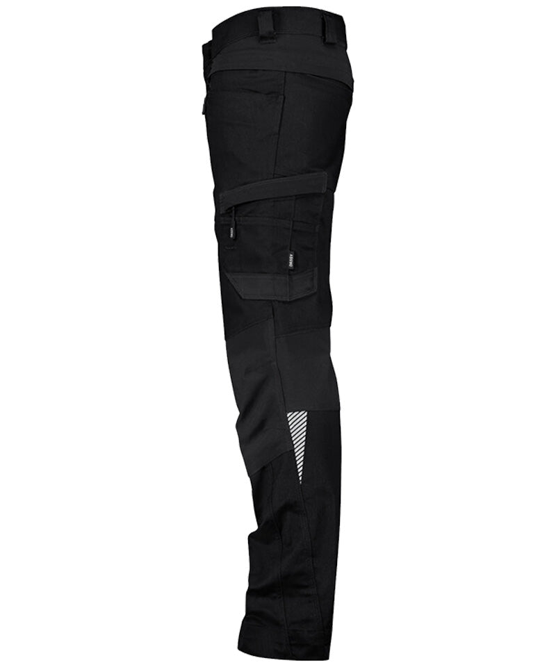Werkbroek Dassy stretch Helix next zwart zijkant