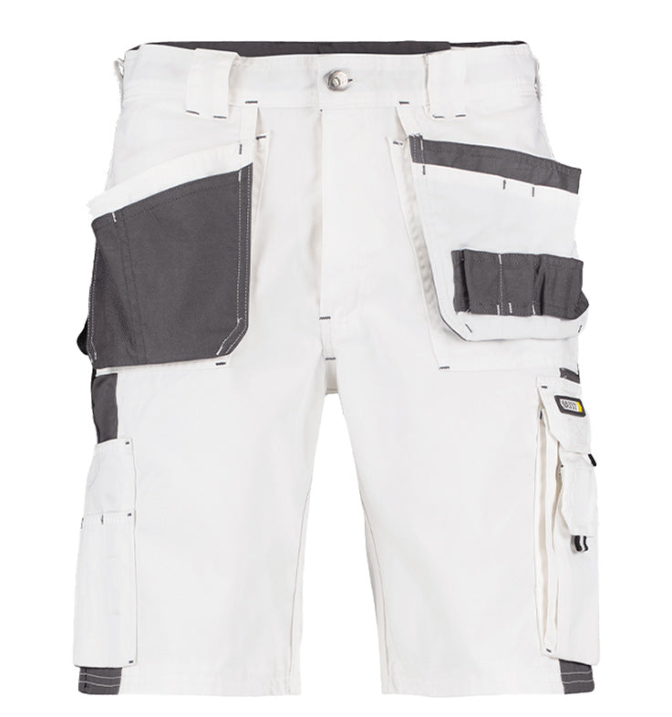 Korte schildersbroek Dassy Monza wit voorkant