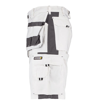 Korte schildersbroek Dassy Monza wit zijkant