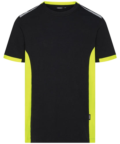 Dassy T-shirt Tampico zwart geel voorkant
