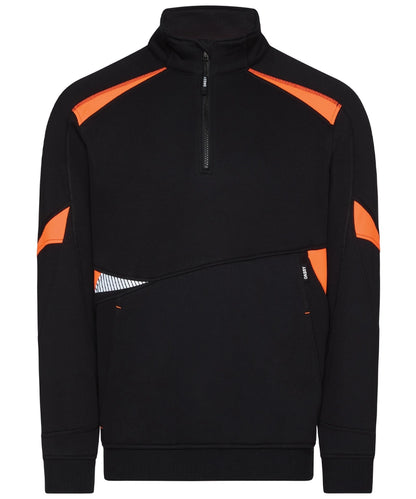 Dassy sweater Aratu zwart oranje voorkant
