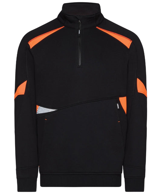 Dassy sweater Aratu zwart oranje voorkant