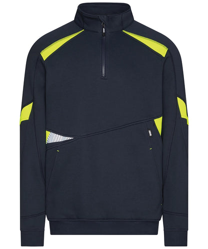 Dassy sweater Aratu navy geel voorkant