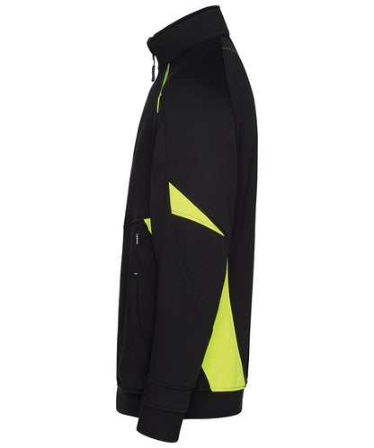 Dassy sweater Aratu zwart geel zijkant