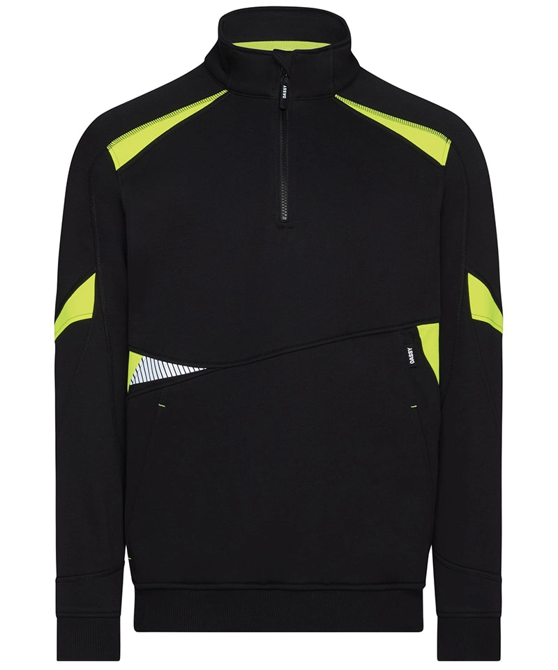 Dassy sweater Aratu zwart geel voorkant