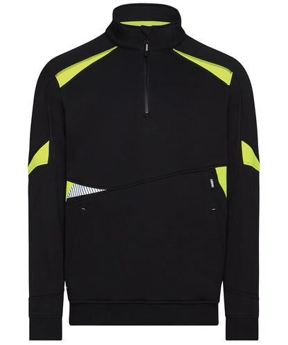 Dassy sweater Aratu zwart geel voorkant