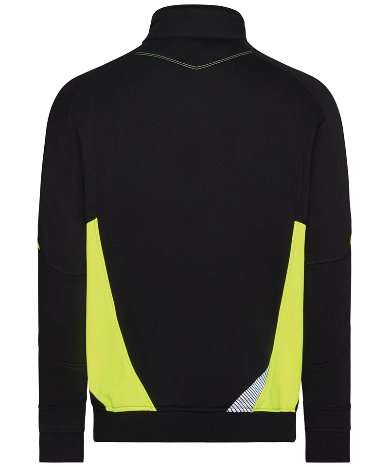 Dassy sweater Aratu zwart geel achterkant
