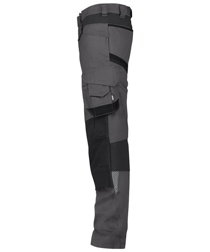 Werkbroek Dassy stretch Dynax grijs zijkant