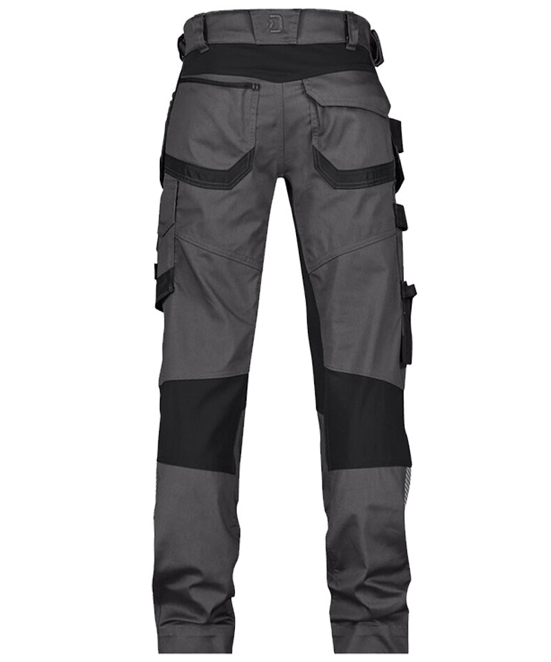 Werkbroek Dassy stretch Flux grijs achterkant