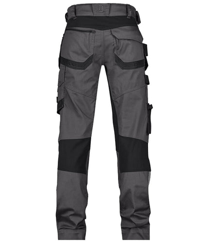 Werkbroek Dassy stretch Flux grijs achterkant