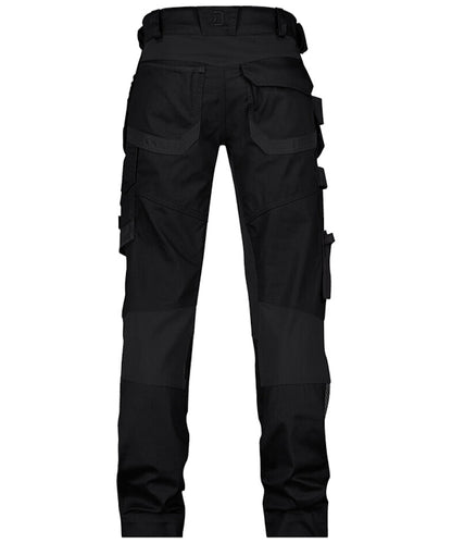 Werkbroek Dassy stretch Flux zwart achterkant