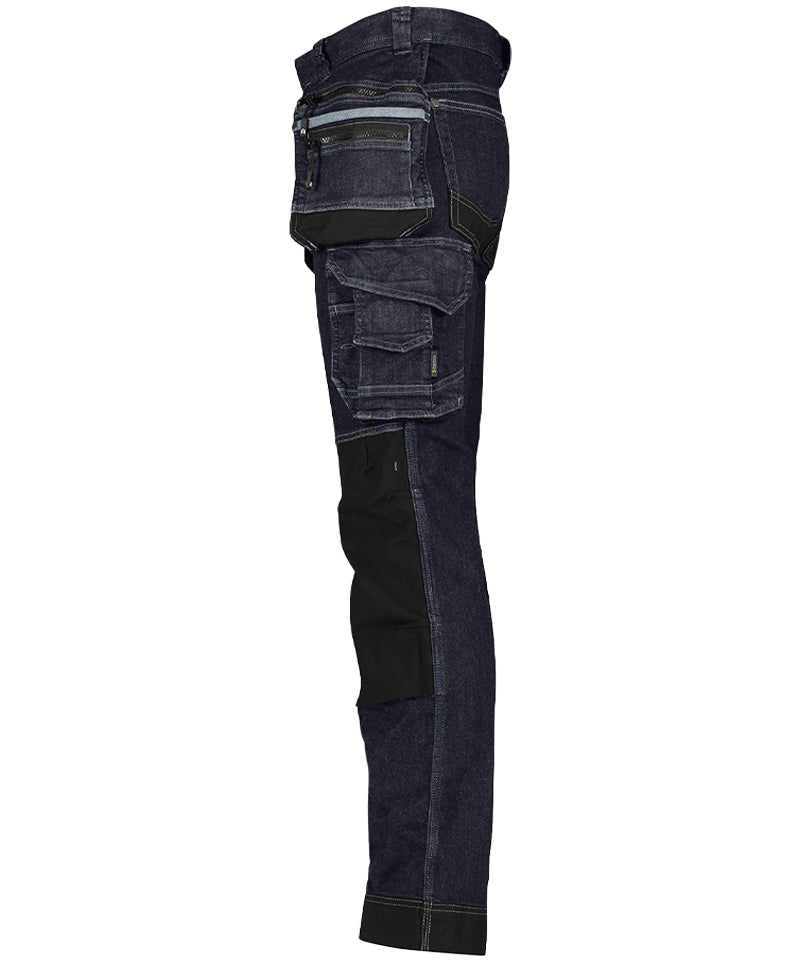 Dassy spijkerwerkbroek melbourne met voorhang zakken, zijkant