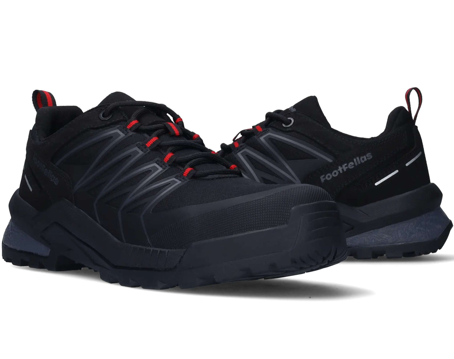 Footfellas werkschoenen S3 Jack Zwart - Schuin achter schuin voor