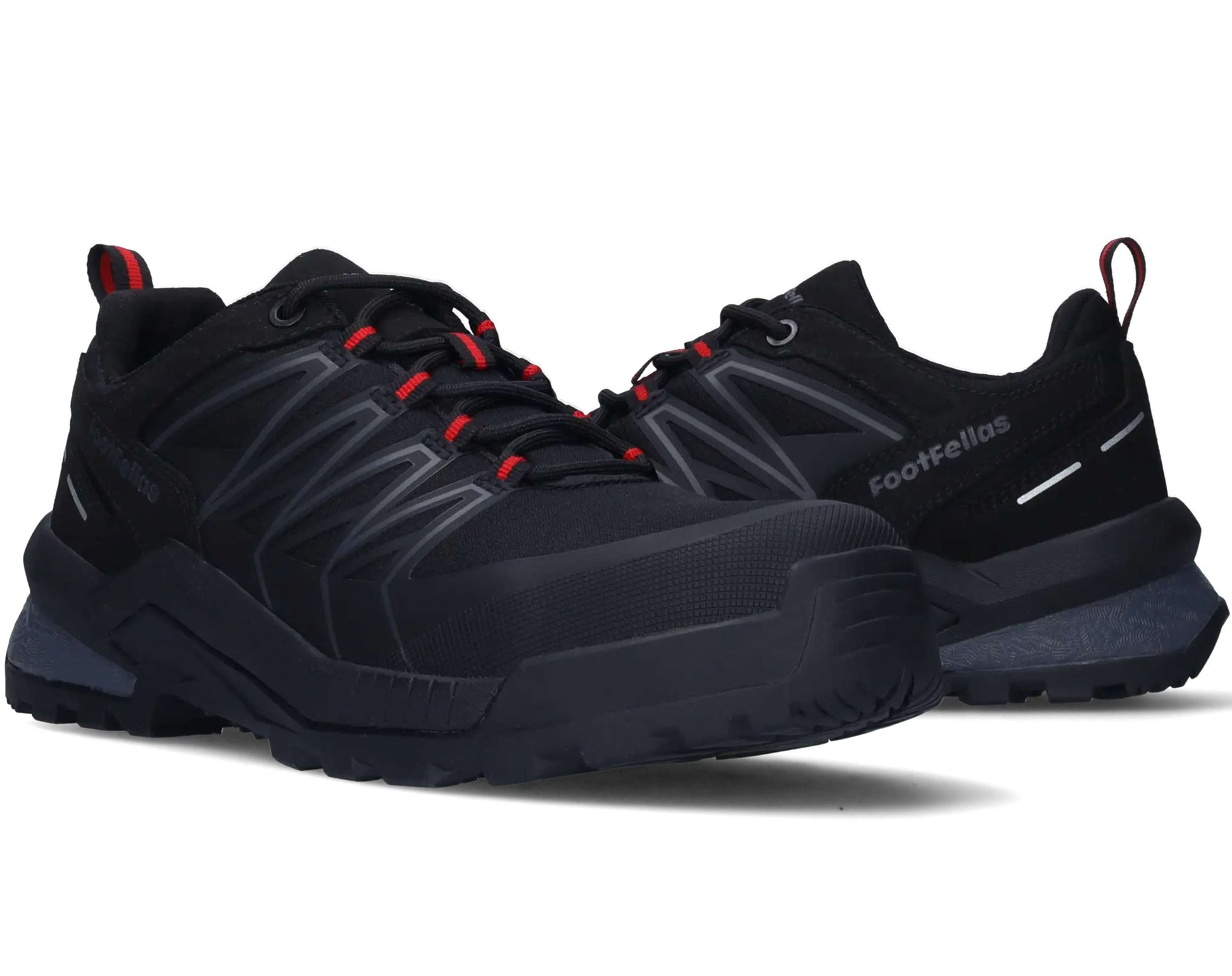 Footfellas werkschoenen S3 Jack Zwart - Schuin achter schuin voor